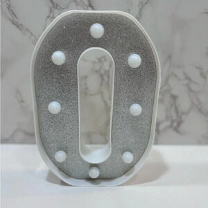 Silver and White LED Marquee Letter Light